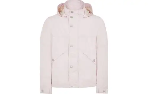 Stone Island linen hooded jacket