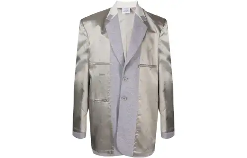 Vetements Panelled Logo-print Blazer