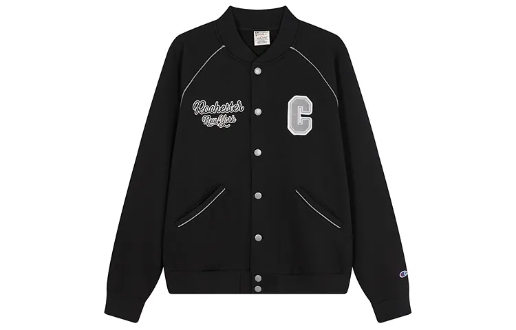 Champion FW24 Field Of Play Vintage American Casual Sports Versatile Patchwork Baseball Fleece Lined Jacket