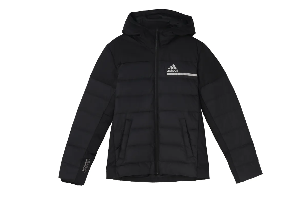 Adidas Down Jackets Men's Black Hooded Moderate Other