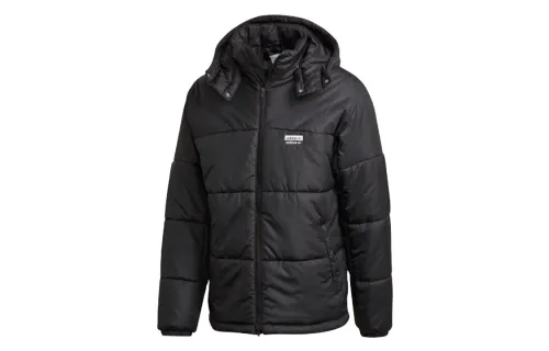 Adidas Originals RYV Puffer Jackets Men's Black Detachable Hood Thickened Other