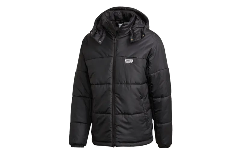 Adidas Originals RYV Puffer Jackets Men's Black Detachable Hood Thickened Other