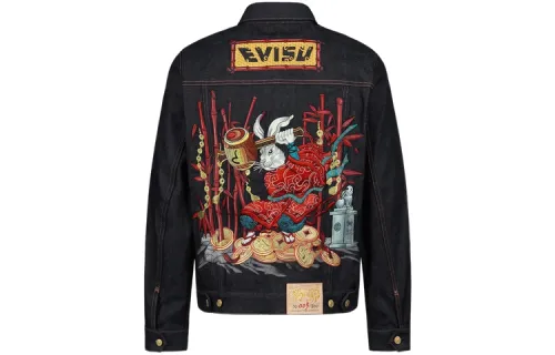 EVISU SS23 Denim Jacket Men's Denim Blue