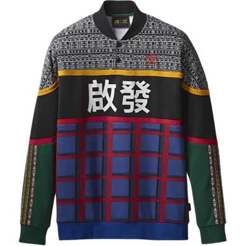 Adidas Originals TREFOIL CREW Pullover Sweater Sweatshirt Men's Black/Blue/Red