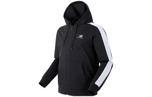 New Balance Jackets Men's Black Hooded Thin Other