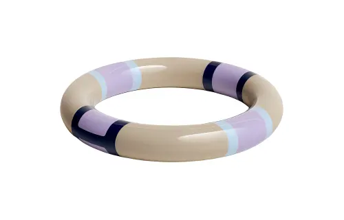 HERMES Laquer Wood, Ox Horn Bangles Women's Gray