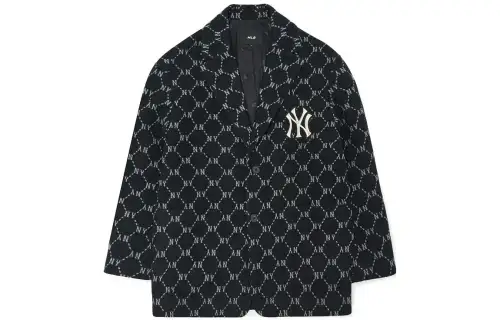 MLB New York Yankees Business Suits Unisex Black Suit Collar Moderate Business Suit
