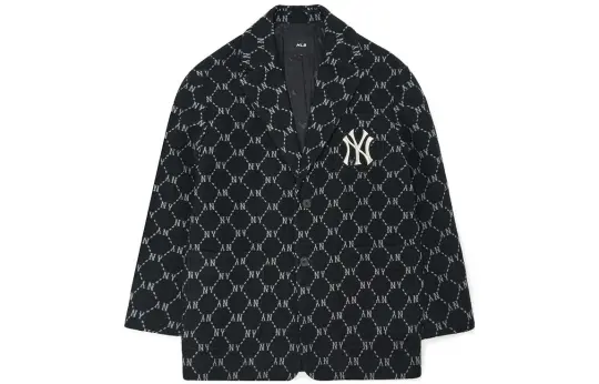 MLB New York Yankees Business Suits Unisex Black Suit Collar Moderate Business Suit