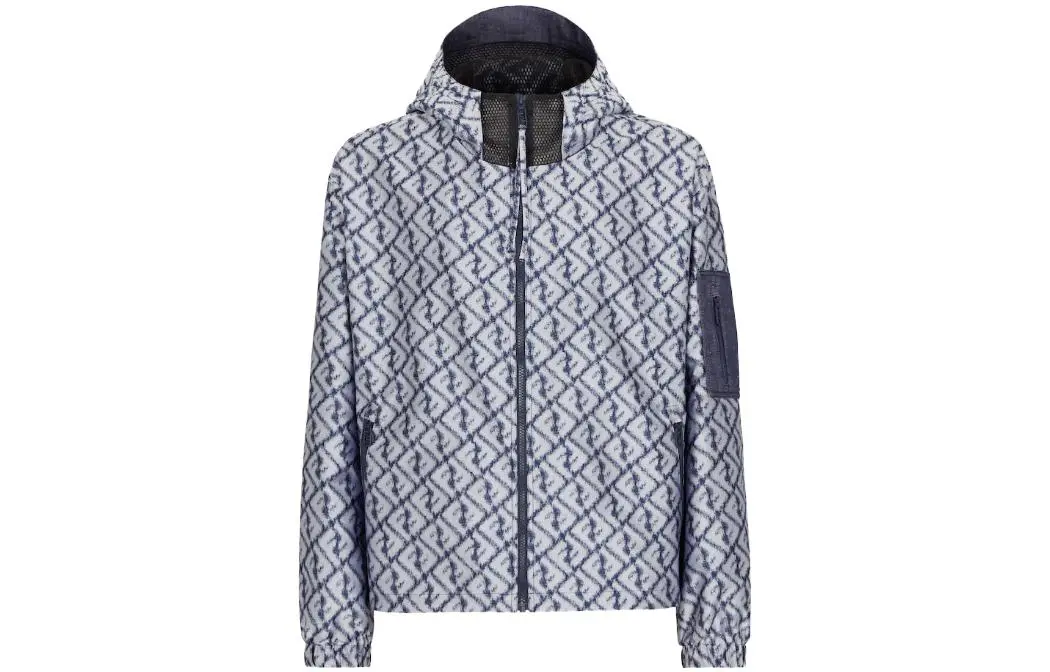 FENDI SS23 Jackets & Coats Men's Silver Blue