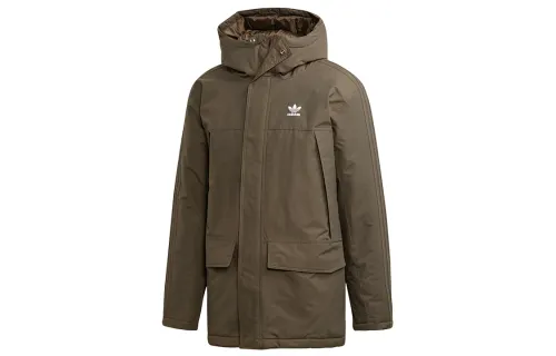 Adidas Originals Puffer Jackets Men's Branch Umber Hooded Moderate Other