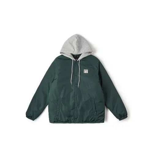 Vans Down Jackets Unisex Green Hooded Moderate Down Jacket
