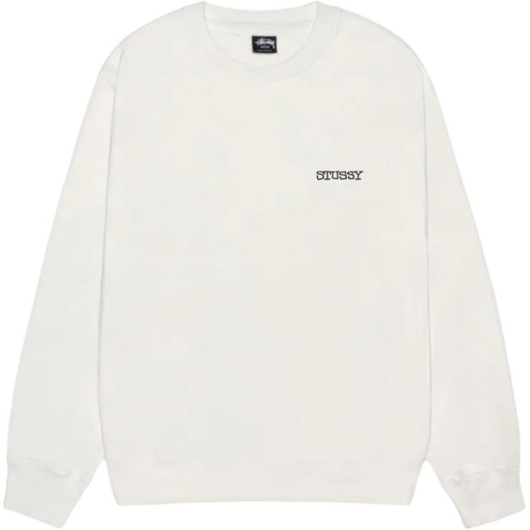 Худи Stussy SS25 JUMBO CREW PIGMENT DYED (серое)