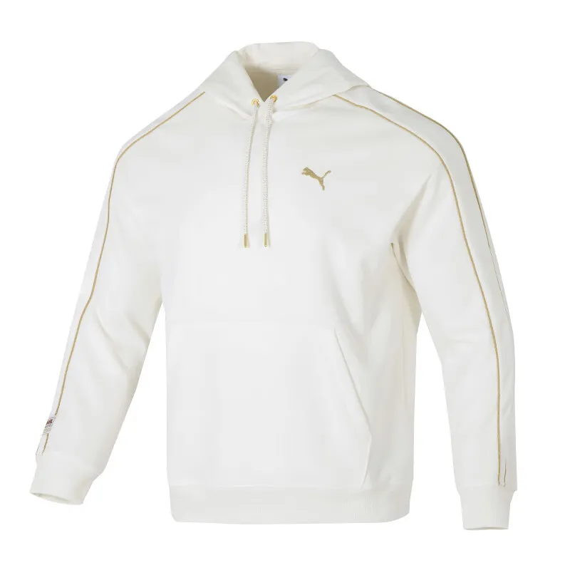 PUMA Sweatshirts Men's White Hooded Moderate Regular