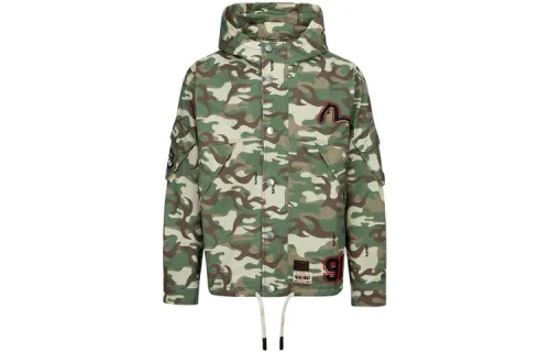 EVISU Jackets Men's Camouflage Hooded Moderate Other