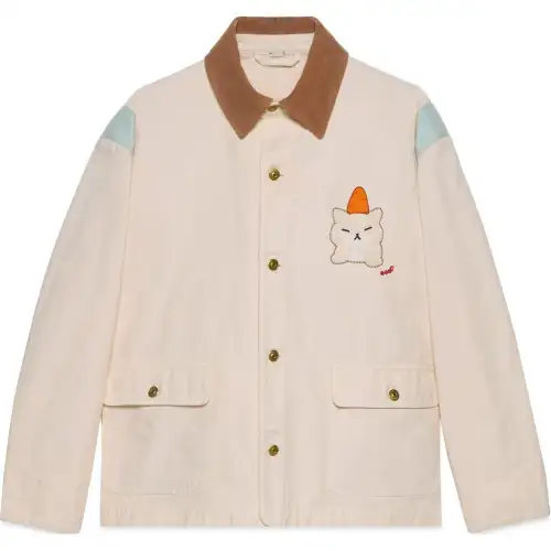 GUCCI SS23 Denim Jacket Men's Pink