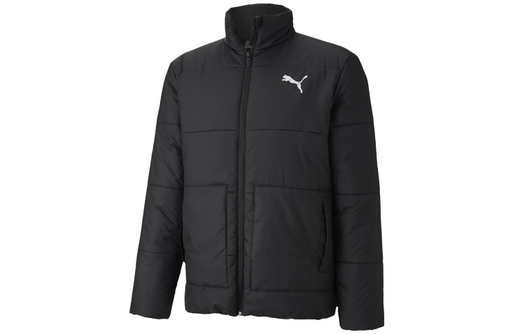 PUMA Essentials+ Puffer Jackets Men's Black Stand Collar Moderate