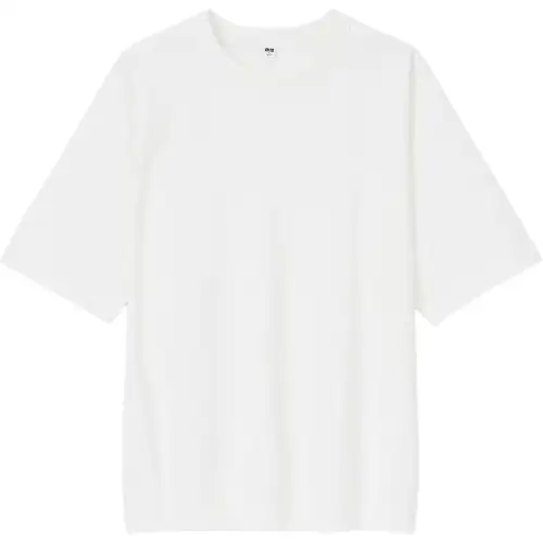 UNIQLO T Shirts Unisex White Crew Neck Moderate