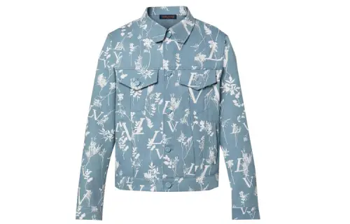 LOUIS VUITTON Denim Jackets Men's Lapel Moderate Straight Fit