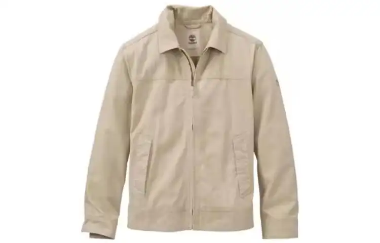 Timberland Jackets Men's Khaki Square Collar Moderate Workwear