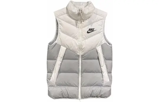 Nike Men's Windproof Warm Stand Collar Down Vest White