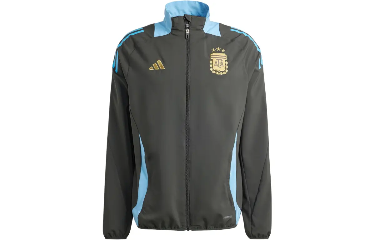Adidas Tiro 24 ARGENTINA COMPETITION PRESENTATION Retro Sports Stand Collar Jackets Men's Carbon Black