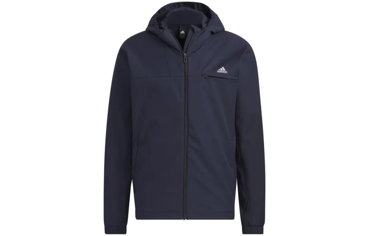 Adidas Jackets Men's Marine Blue Hooded Moderate Other
