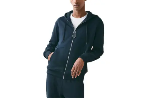 HERMES Jackets Men's Blue Hooded Moderate Other