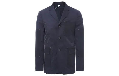 Burberry Business Suits Men's Dark Blue Suit Collar Moderate Straight Fit