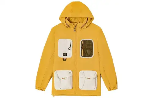 Vans Brown jacket for camping with hood