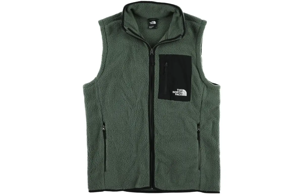 THE NORTH FACE Vests Men's Green Stand Collar Moderate Other