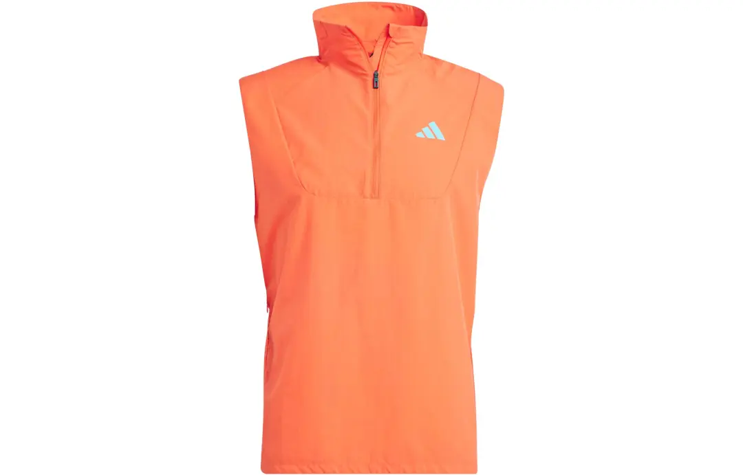 Adidas Adizero Half Zip Running Vest Men's Orange