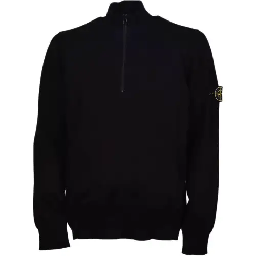 Stone Island half-zip patch sweatshirt