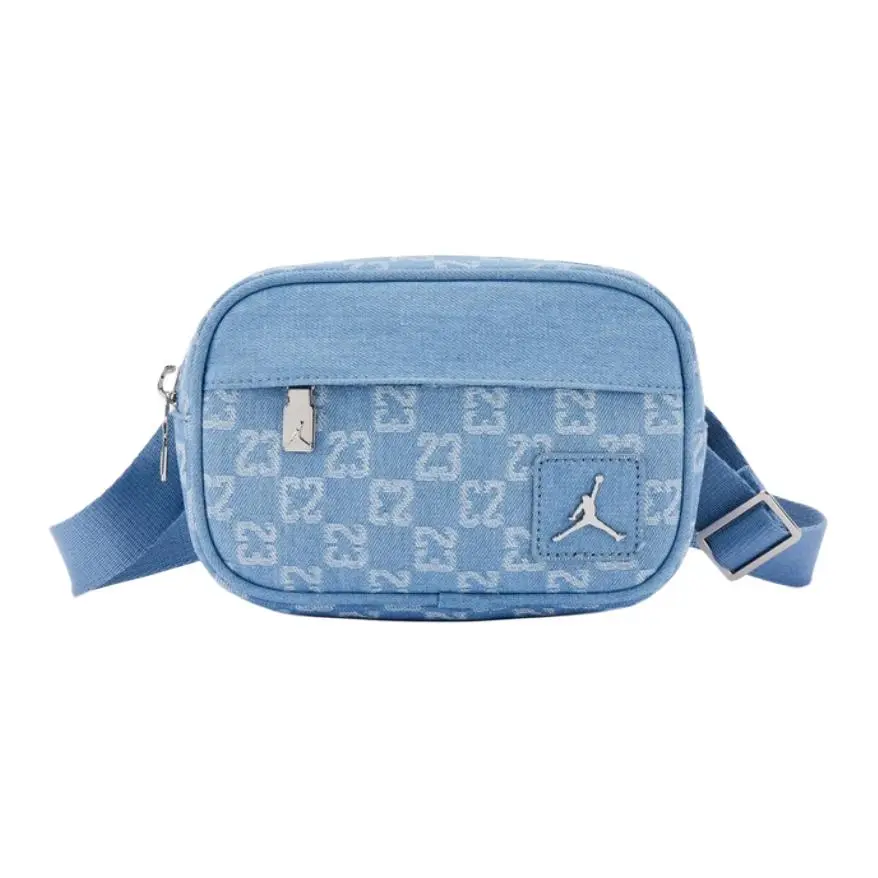 Jordan Monogram Cotton Crossbody Bag Regular Unisex Denim Blue
