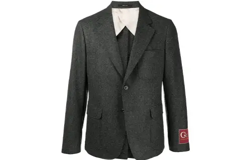 GUCCI Business Suits Men's Gray Suit Collar Moderate Business Suit