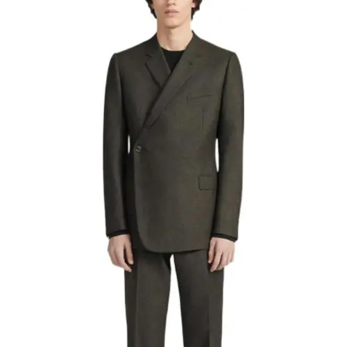 DIOR Business Suits Men's Dark Brown Suit Collar Moderate Business Suit