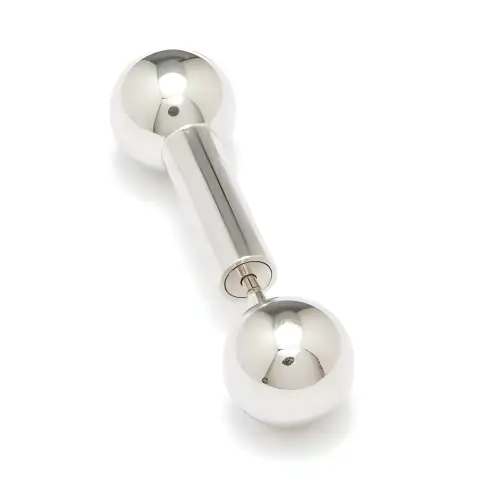 Balenciaga Sterling Silver Stud Earrings Women's Silver