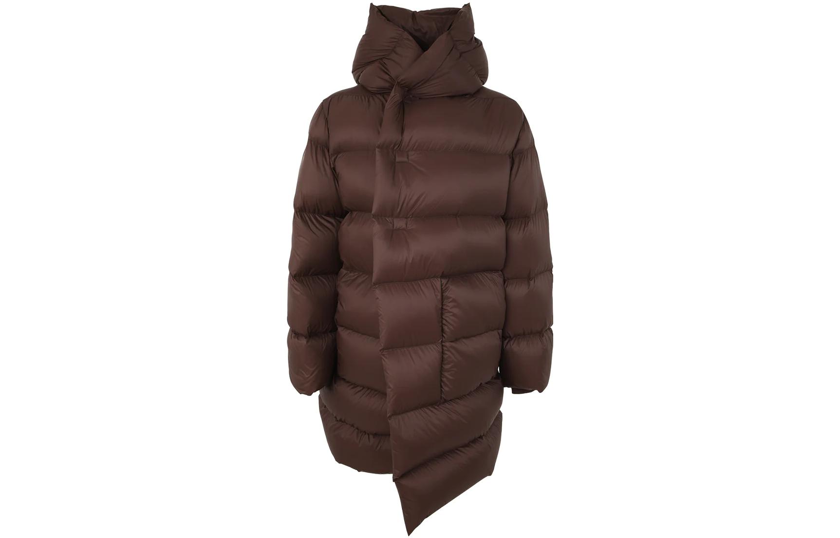 RICK OWENS Oversized Hooded Padded Quilted Coat