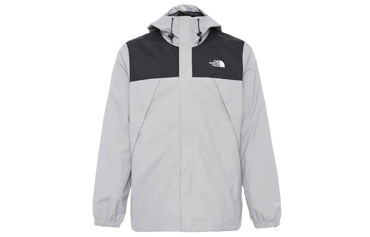 THE NORTH FACE Antora Outdoor Hiking Waterproof And Windproof To Keep Warm Windbreaker Jacket Men's Gray