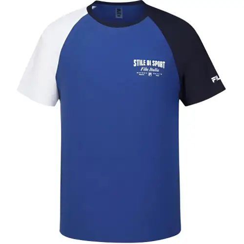 FILA T Shirt Men's White/Blue/Black