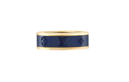 LOUIS VUITTON Les Gastons Vuitton Small Ring Yellow Gold And Titanium