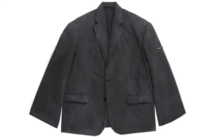 Balenciaga Business Suit Coat Loose Fit Men's Black