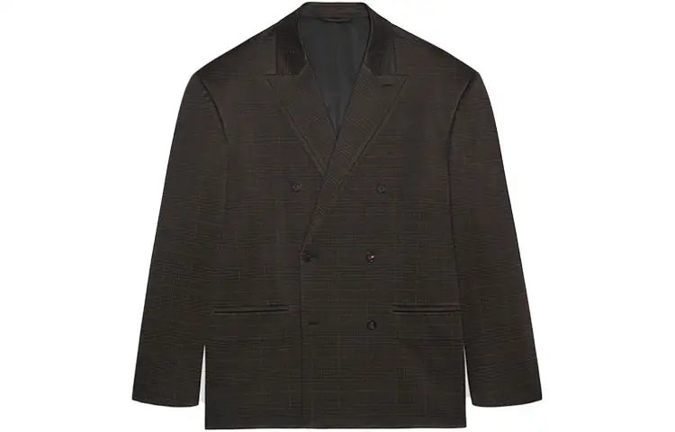 Balenciaga Business Suits Men's Brown Suit Collar Moderate Business Suit