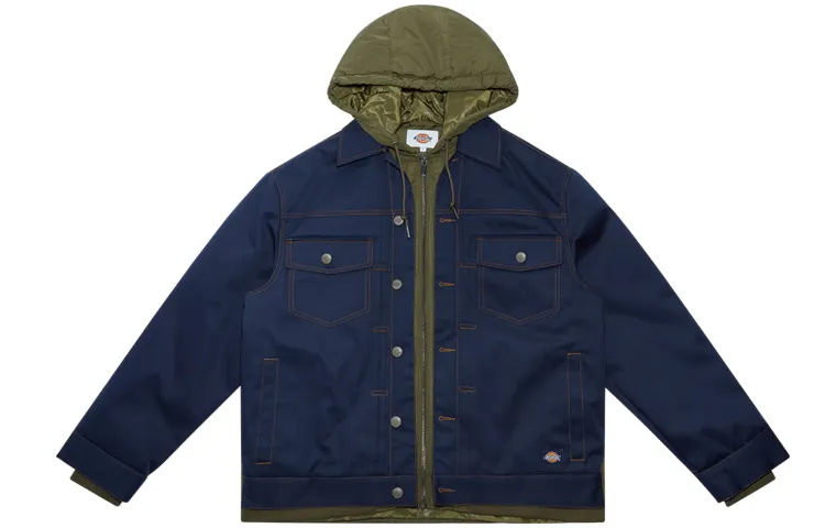 Dickies Puffer Jacket Winter Unisex Dark Navy Blue
