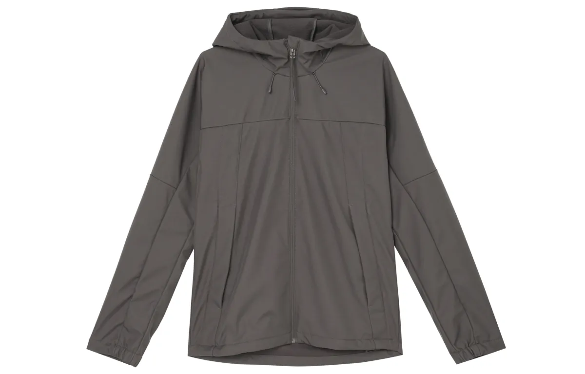 Adidas SOFTSHELL Comfortable Waterproof Slim Fit Fleece Lined Jacket Unisex Charcoal Gray