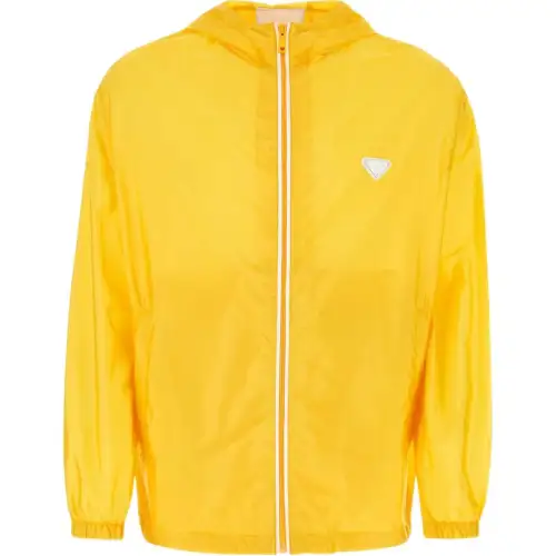Prada hooded zip-front jacket