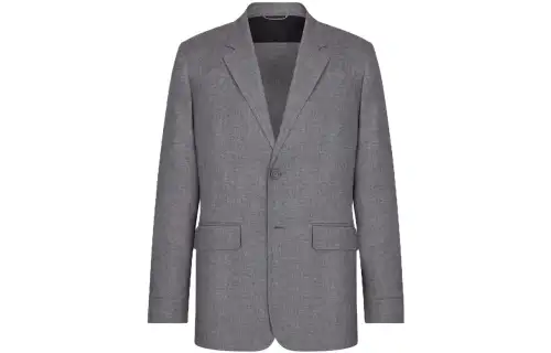 DIOR Business Suits Men's Gray Suit Collar Moderate Business Suit