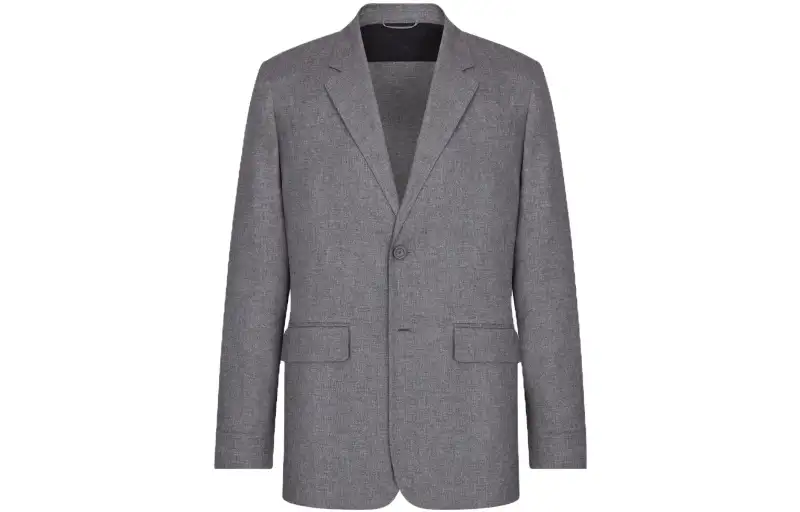 DIOR Business Suits Men's Gray Suit Collar Moderate Business Suit