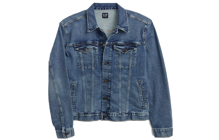 GAP Denim Jackets Men's Blue Lapel Moderate Other