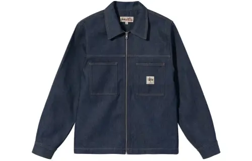 Stussy Denim Zip Up Work Shirt