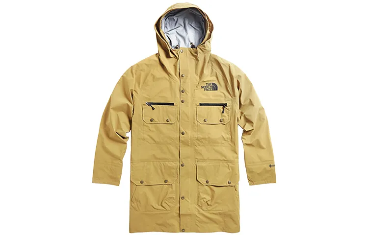 THE NORTH FACE Urban Exploration Windbreaker Jackets Men's Khaki Hooded Moderate Straight Fit